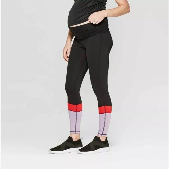 ISABEL MATERNITY LEGGINGS CROSSOVER BELLY FULL LENGHT WOMEN’S SIZE XL - Picture 1 of 5